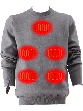 Cozy Heated Pullover Sweatshirt - Warm Apparel for Cold Weather (Batteries Not